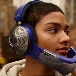 Dyson headphones with purifying face mask